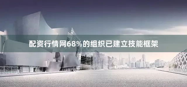 配资行情网68%的组织已建立技能框架